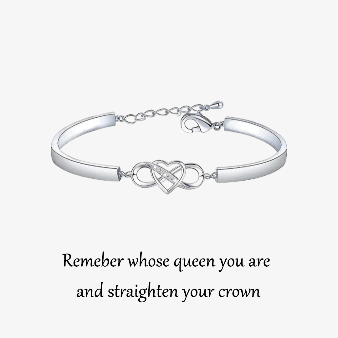 For Love - I Love You Forever and Always Infinity Heart Bracelet