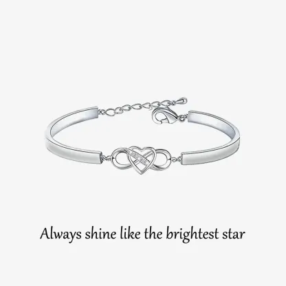 For Bonus Daughter - Always Shine Like The Brightest Star Infinity Bracelet
