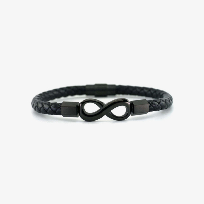 You only live once leather Infinity Bracelet