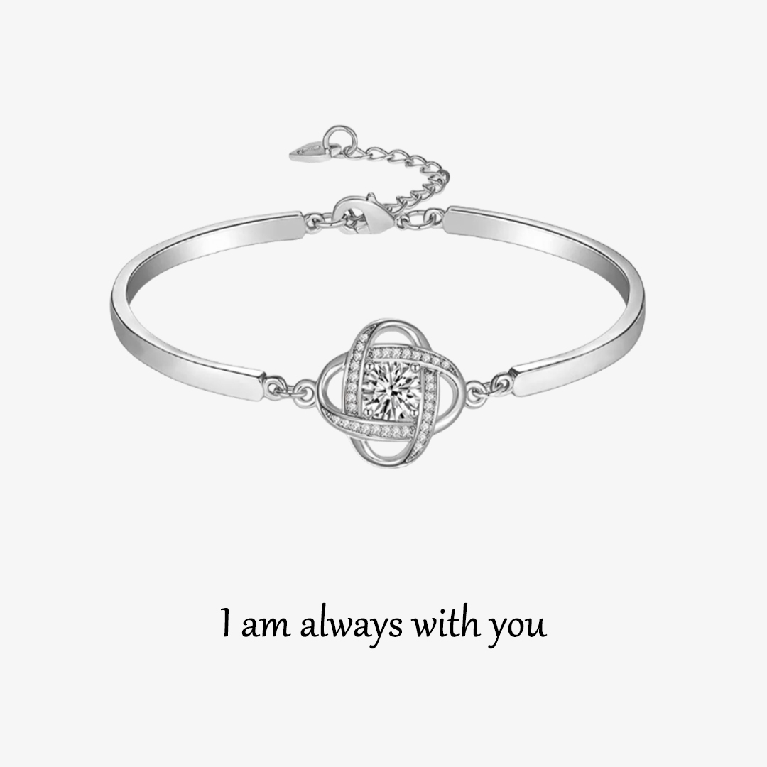 For Daughter - I Am Always With You Diamond Knot Bracelet