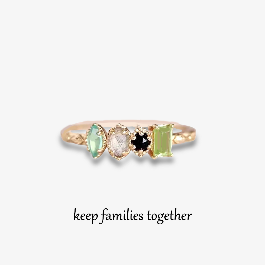 Personalized Multiple Stones Grandma Mom Family Ring