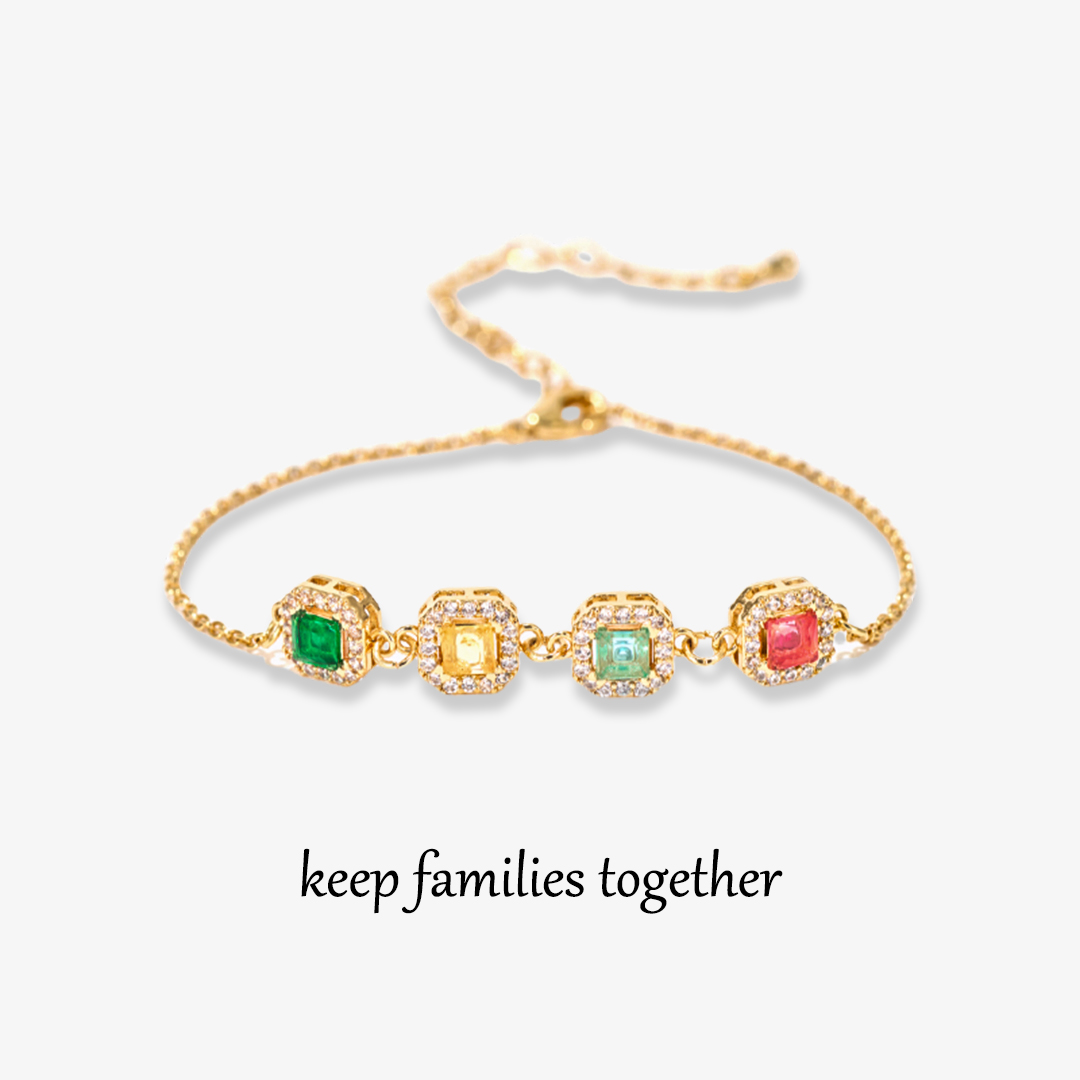 Grandma's/ Mama's tears of joy specialized with 1-10 kids birthstones Bracelet