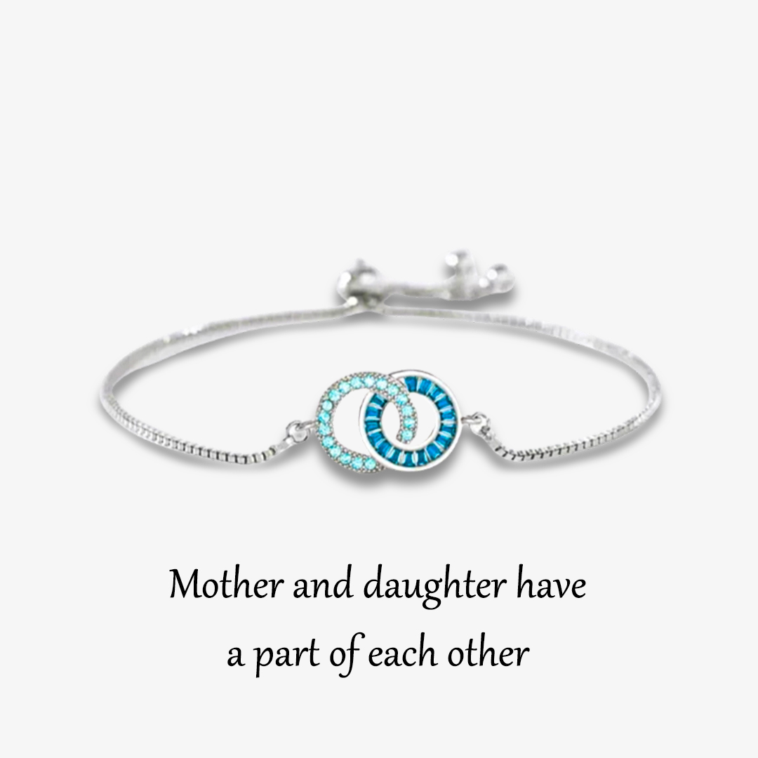 Mother & Daughter Customized Birthstones Circle Bracelet