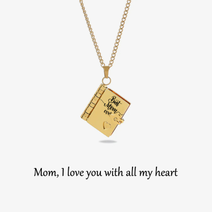 For My Mom Book Necklace