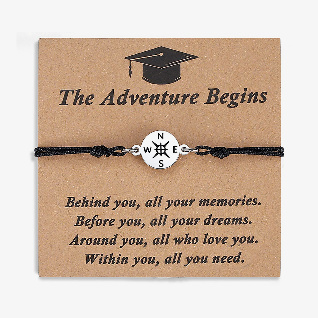 The Adventure Begins Compass Bracelet