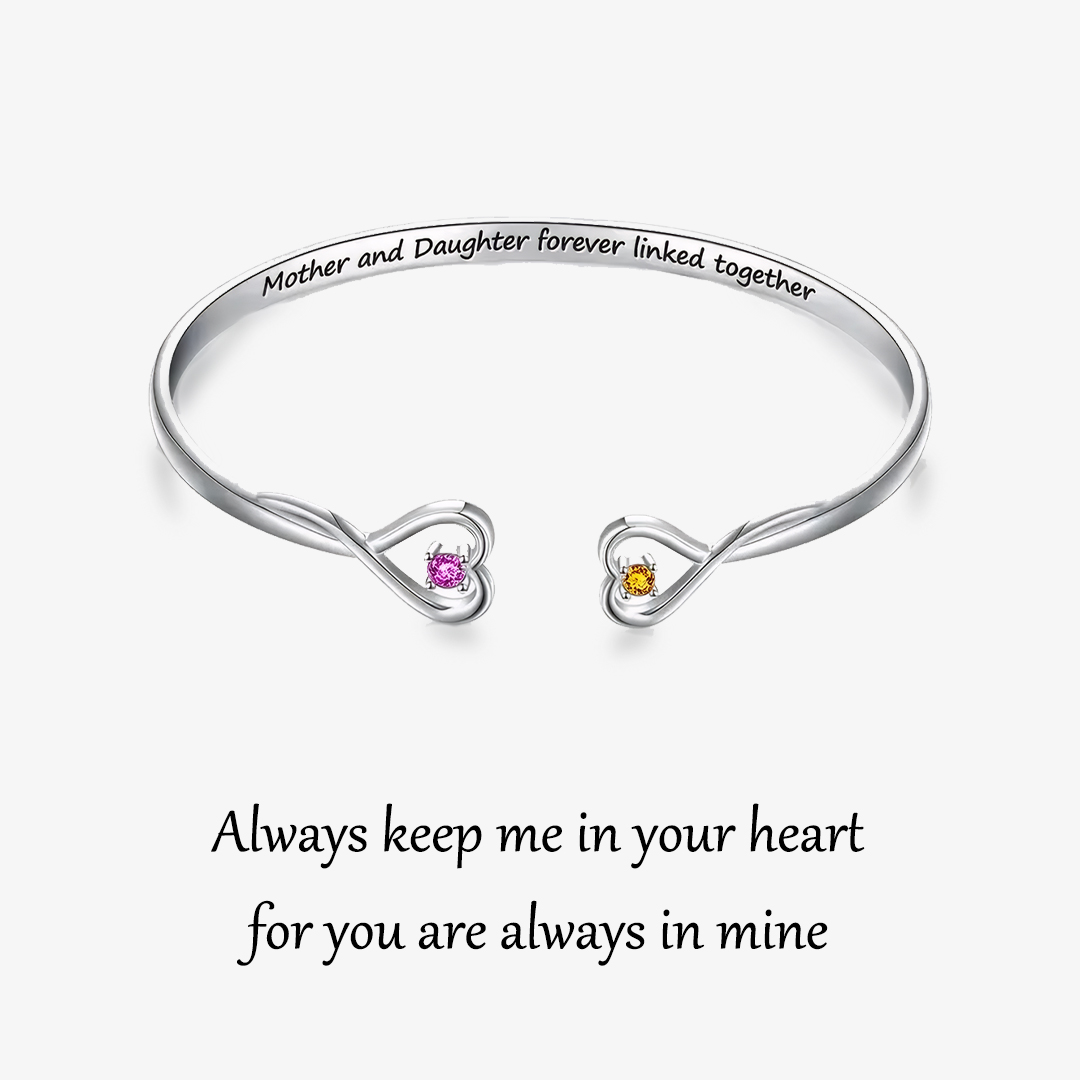 Customized Mother and Daughter Birthday Stone New Chapter Bracelet
