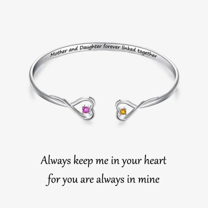 Customized Mother and Daughter Birthday Stone New Chapter Bracelet