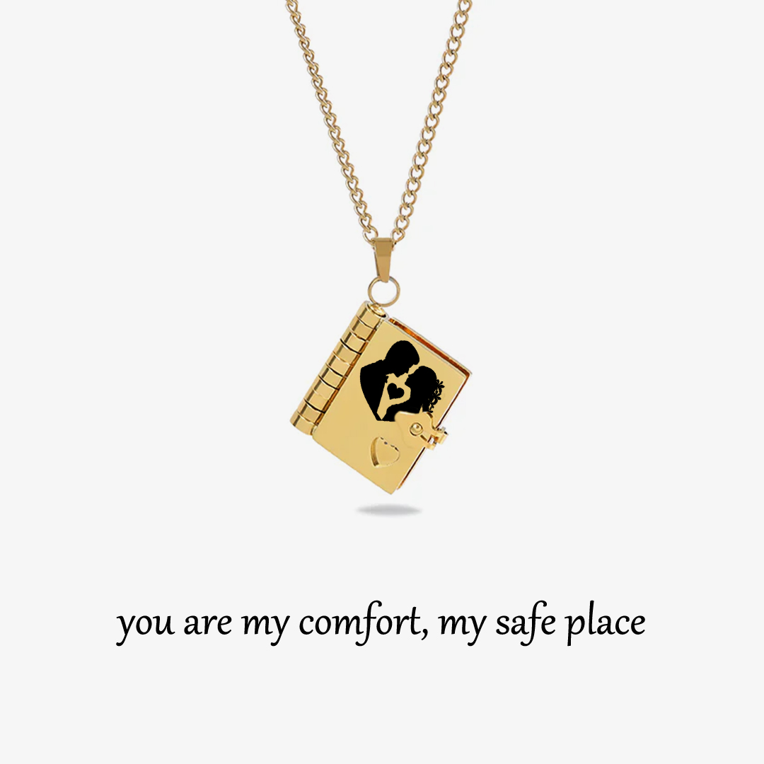 For My Husband Book Necklace