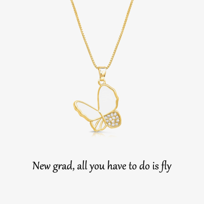 Congrats! All You Have To Do Is FLY Butterfly Necklace