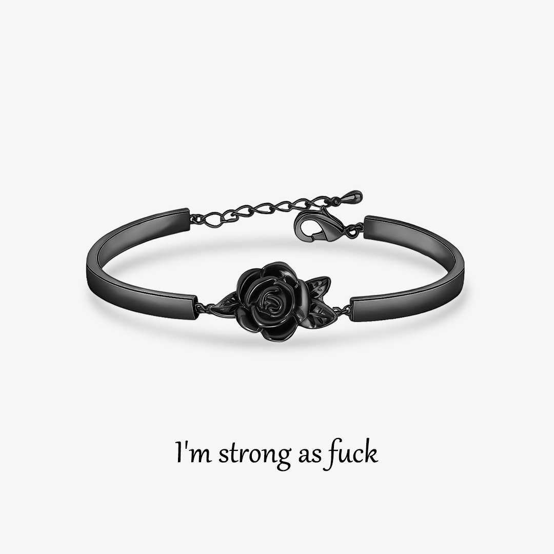 Black rose stands for survival bracelet