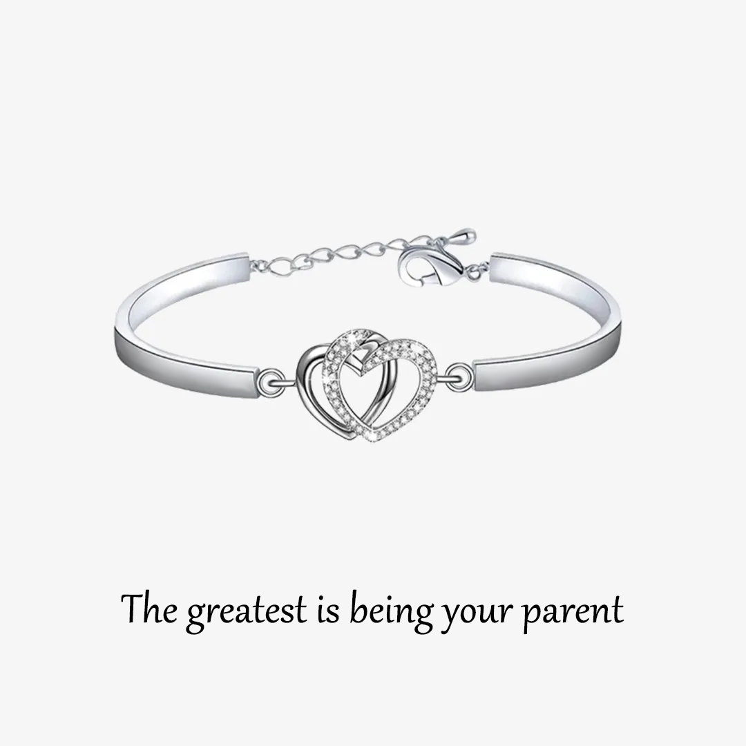 For Daughter - you'll always have my heart. Double Heart Bracelet