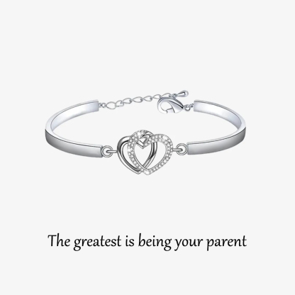 For Daughter - you'll always have my heart. Double Heart Bracelet