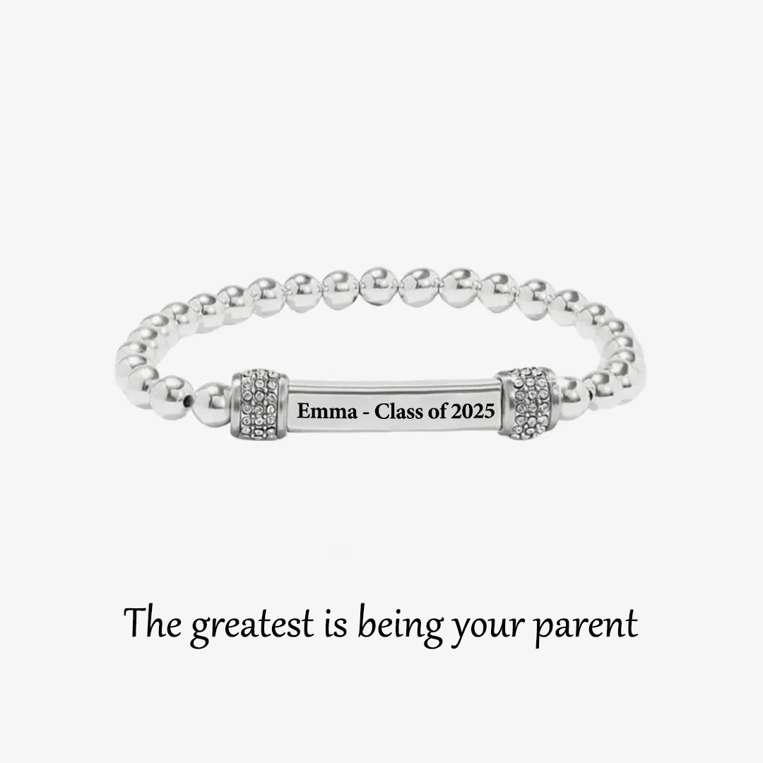 For Daughter- You'll Always Have My Heart Custom Name Bead Bracelet