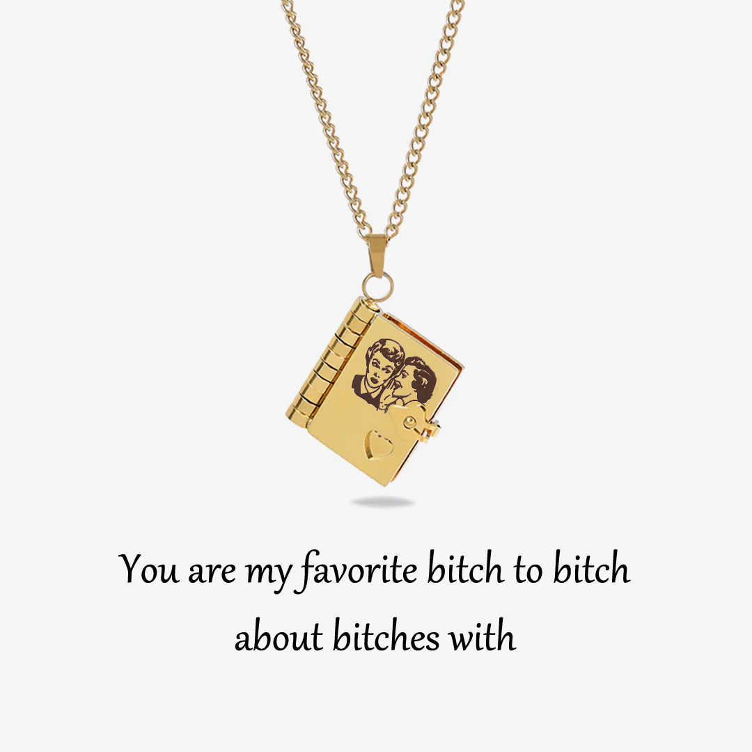 For Friends- Best Bicthes Book Necklace