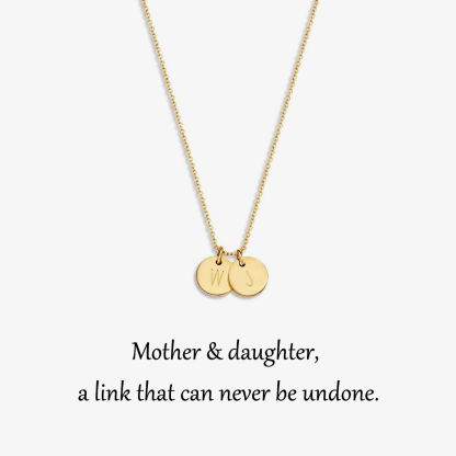 Mother & Daughter – Initial Disc Necklace