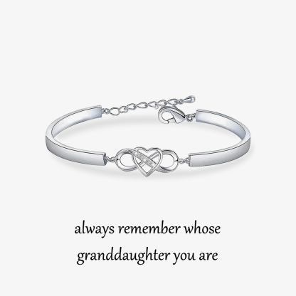 For Granddaughter- Remember whose Granddaughter You Are Infinity Bracelet