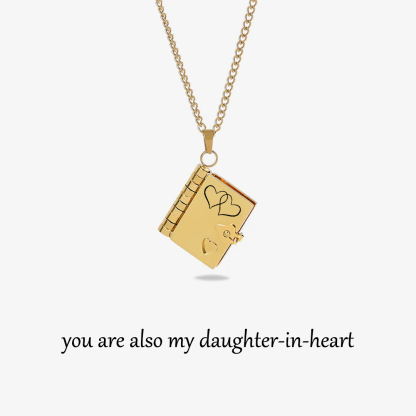 To my daughter-in-law Book necklace