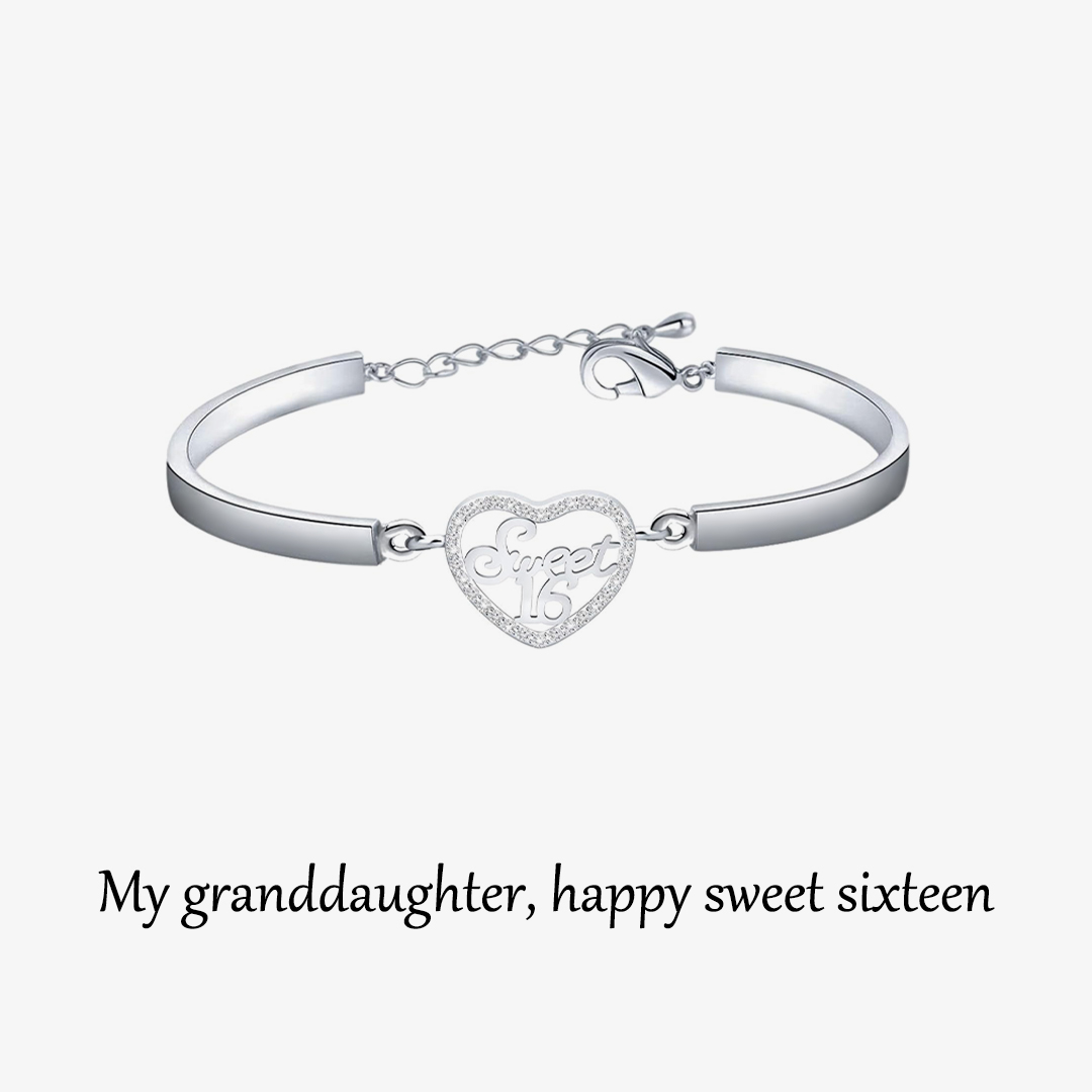 For Granddaughter- Love You Always And Forever Sweet 16 Bracelet