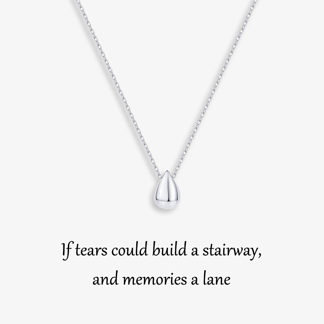 Memorial Tear Pendant Necklace 