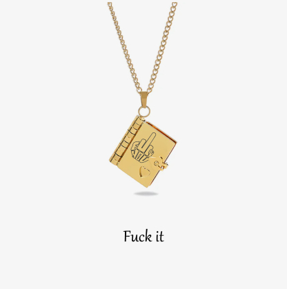Fuck It Adulting is bullshit Book Necklace