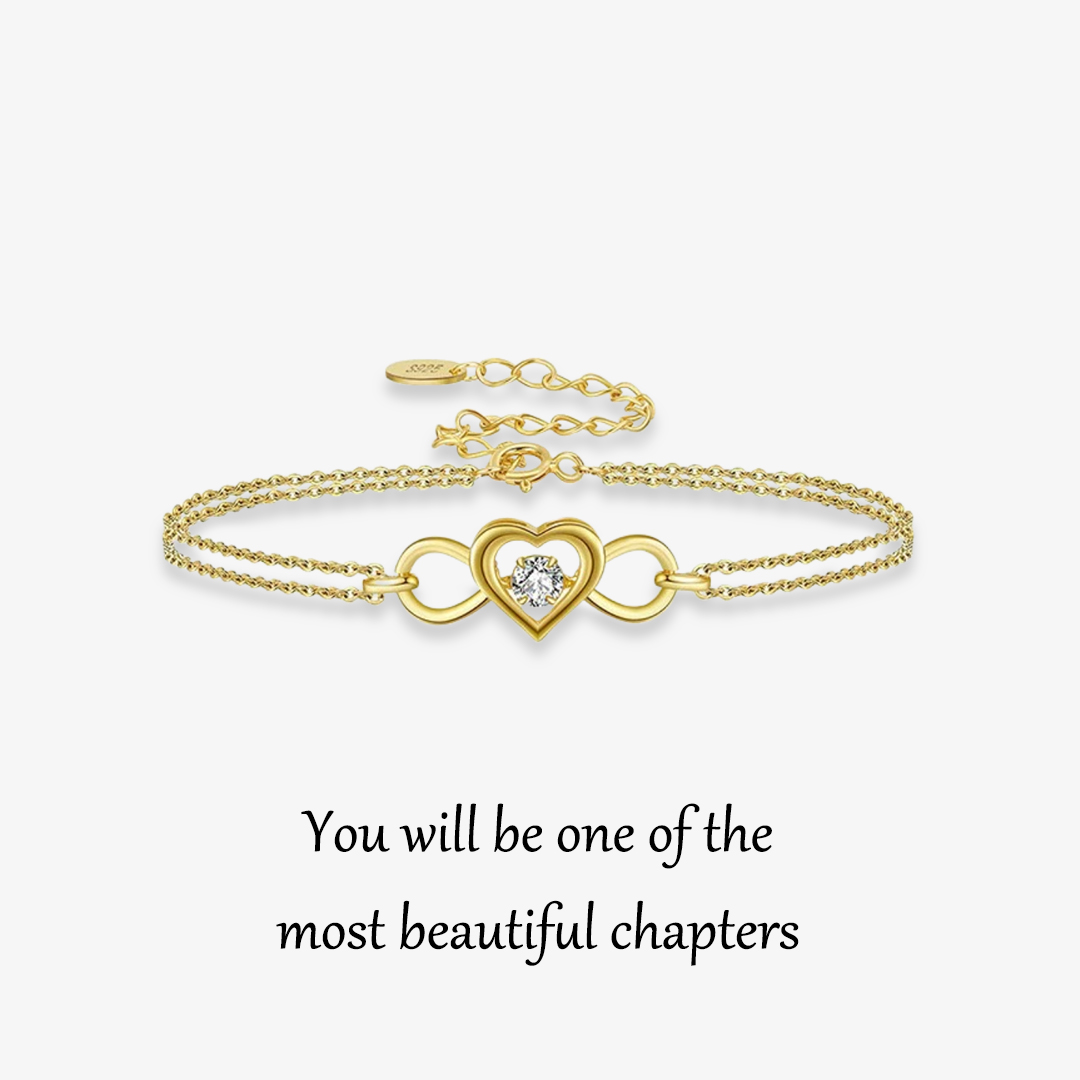 For Granddaughter - You Are The Most Beautiful Chapters Heart Infinity Bracelet