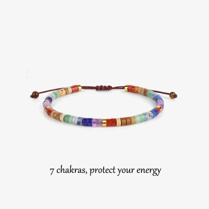 Seven Chakra Natural Healing Crystal Bracelet