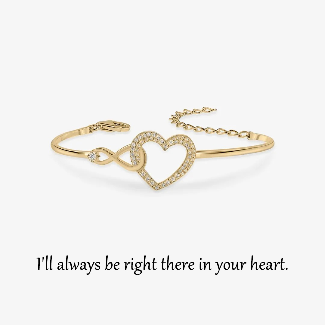 For Daughter - S925 Linked Together Forever Heart Infinite Heart Bracelet