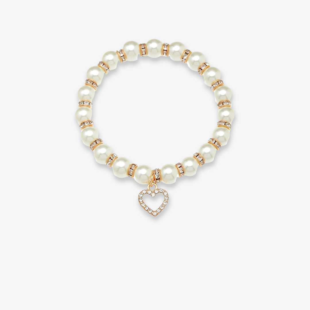 For Granddaughter - The Most Beautiful Chapter Heart Pearl Beaded Bracelet