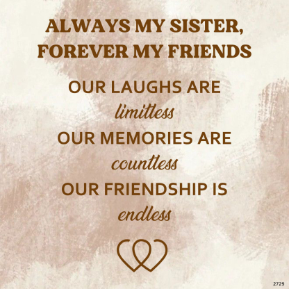 Always My Sister Forever My Friends Double Heart Bracelet