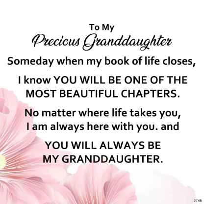 You Will Always Be My Granddaughter Double Heart Style Engraved Bracelet