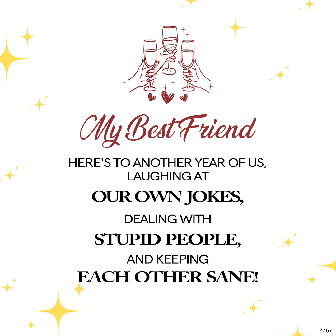 For Friend - Here's to another year of us Double Heart Bracelet