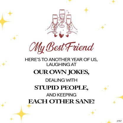 For Friend - Here's to another year of us Double Heart Bracelet