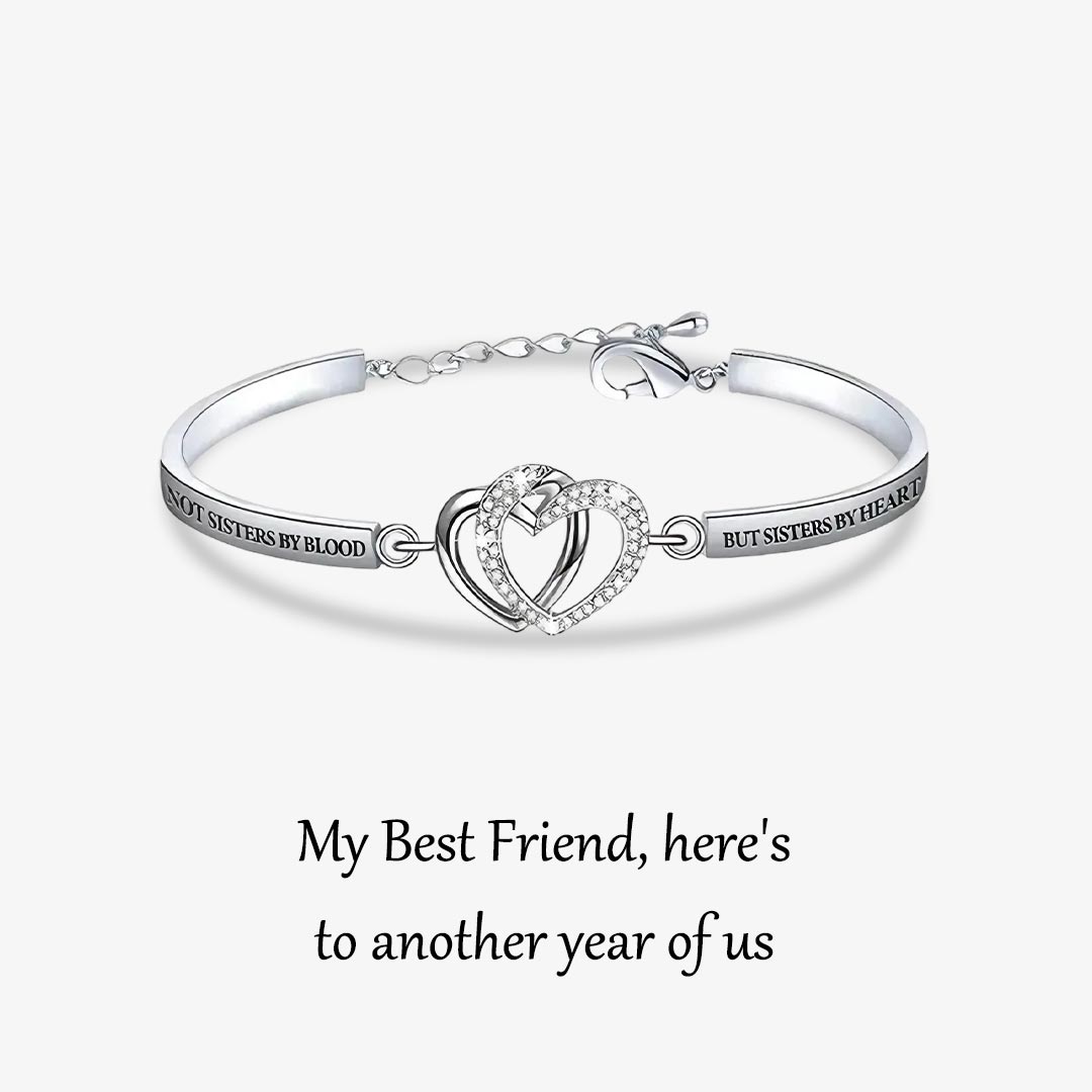 For Friend - Here's to another year of us Double Heart Bracelet