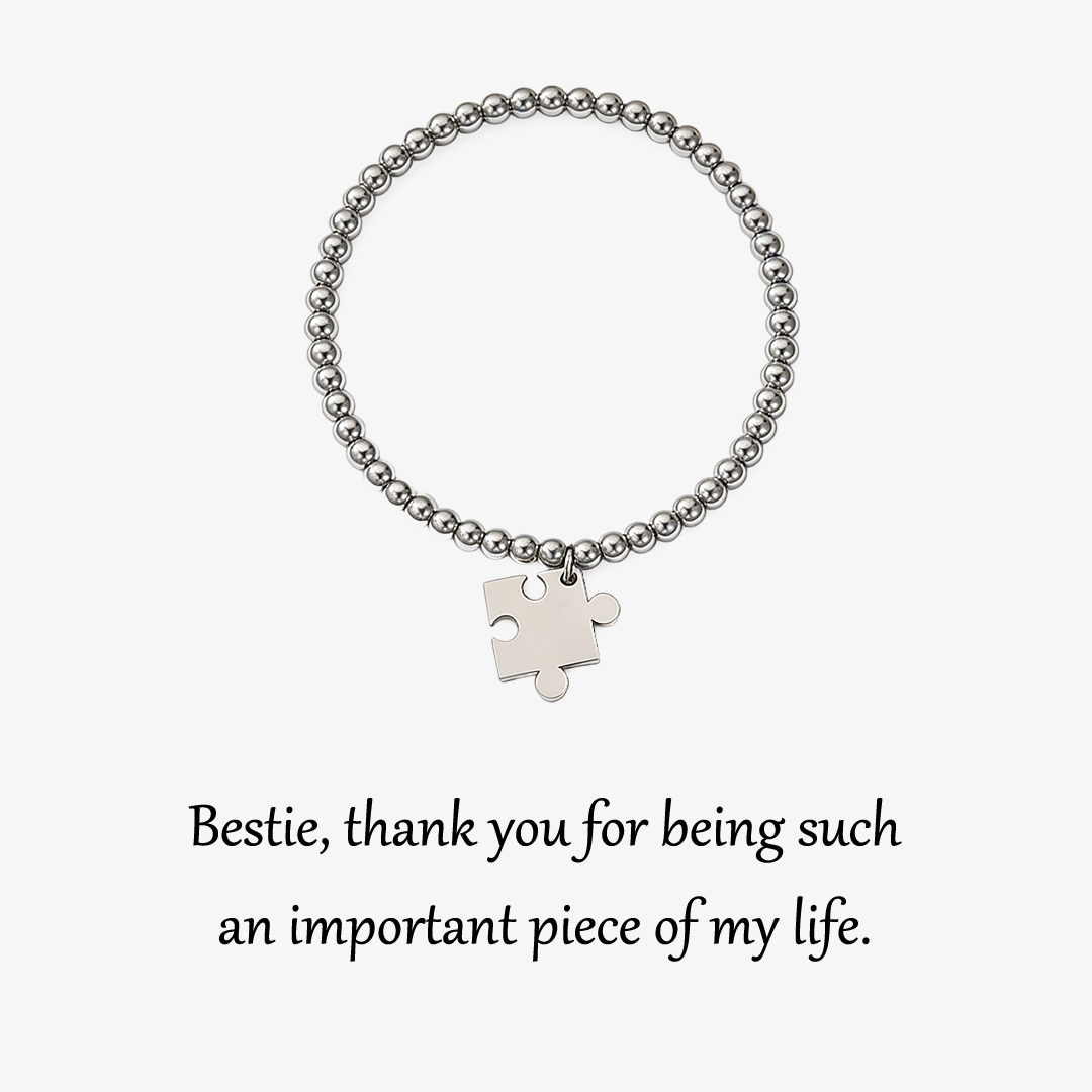 For friend- Thank you for being such an important piece of my life Puzzle Piece Bracelet
