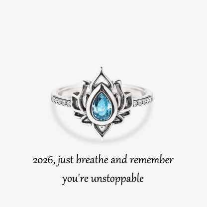 Just breathe  Lotus Ring