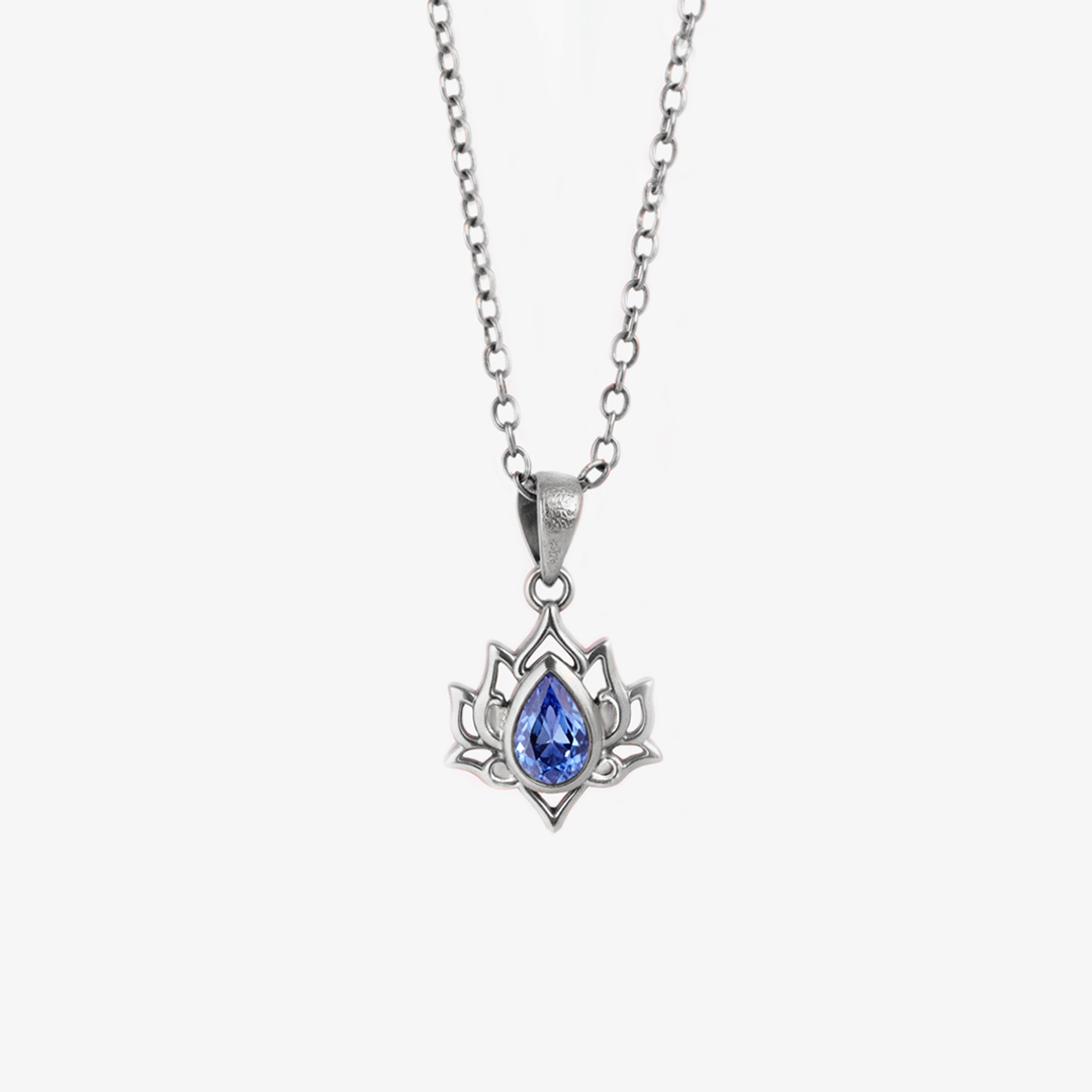 For Daughter - Fuck It & Begin Again Crystal Lotus Necklace