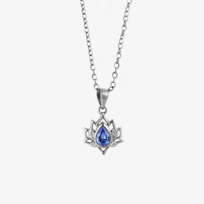 For Daughter - Fuck It & Begin Again Crystal Lotus Necklace