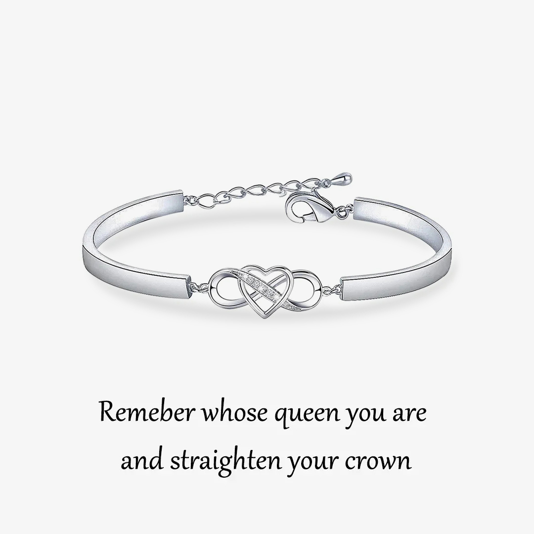 For Love - I Love You Forever and Always Infinity Heart Bracelet