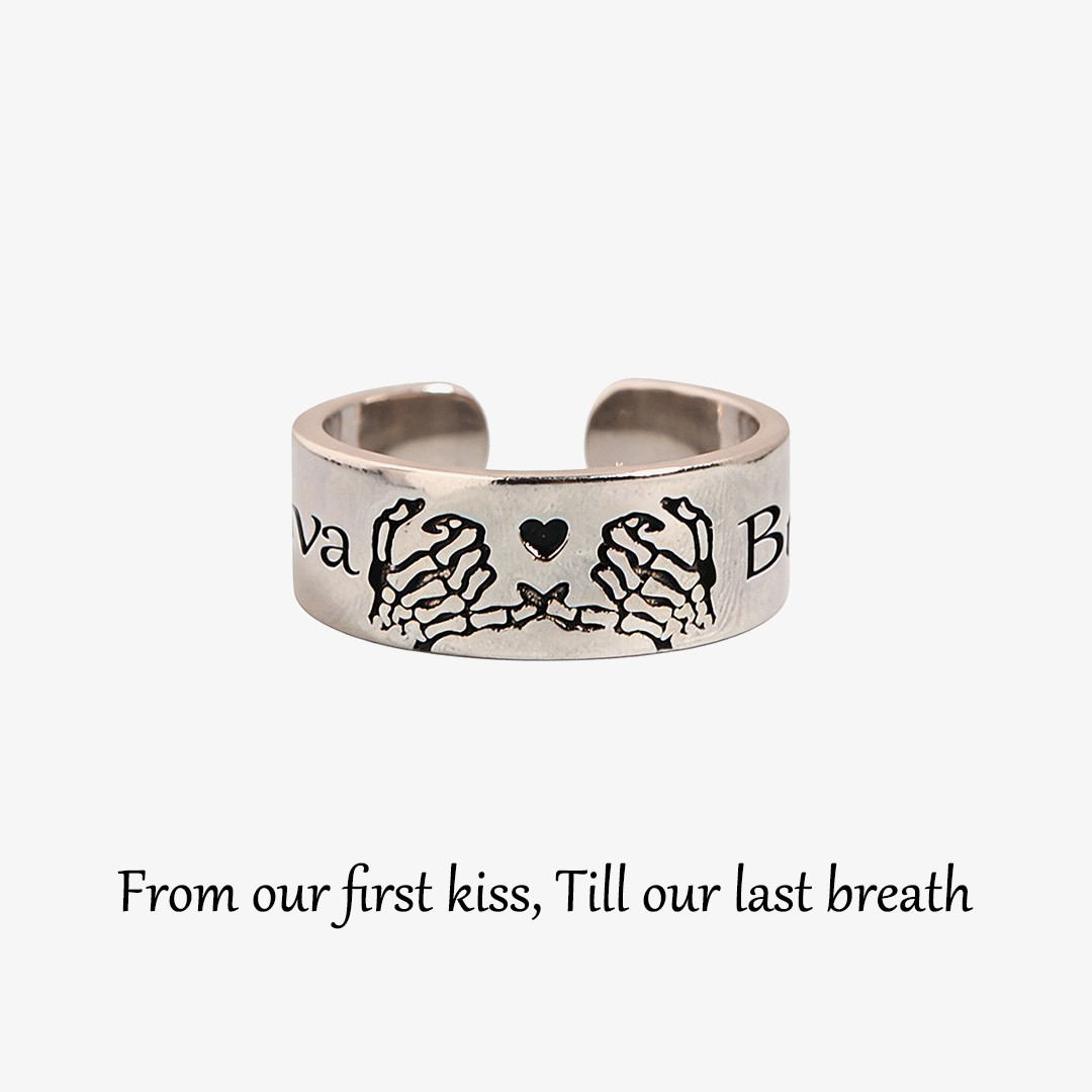 Custom Name Skull Hand Ring