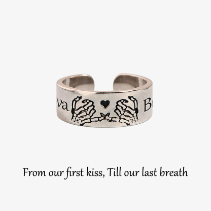 Custom Name Skull Hand Ring