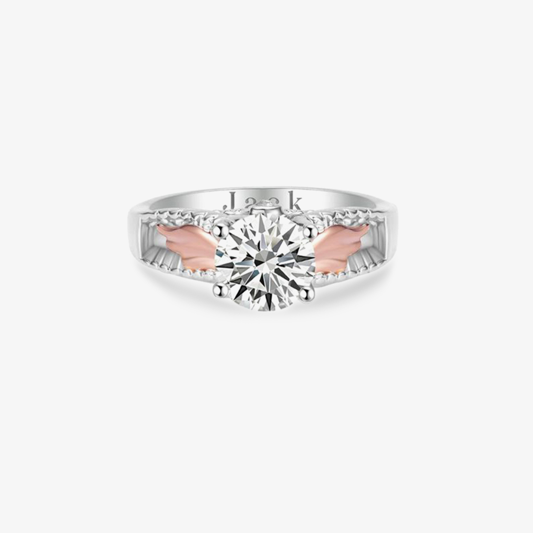 For Memorial - I am not a Widow Diamond Wings Name Custom Ring