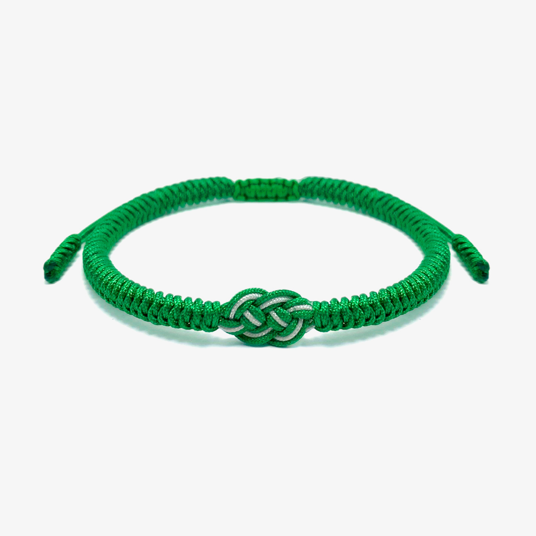 Irish By Blood American By Birth Patriot By Choice Celtic Knot Green Braided Bracelet