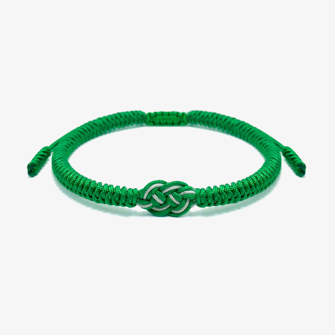 Irish By Blood American By Birth Patriot By Choice Celtic Knot Green Braided Bracelet