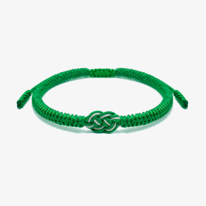 Irish By Blood American By Birth Patriot By Choice Celtic Knot Green Braided Bracelet
