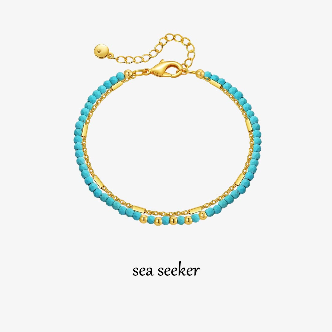 Sea Seeker Turquoise beaded bracelet