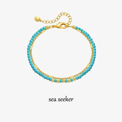 Sea Seeker Turquoise beaded bracelet