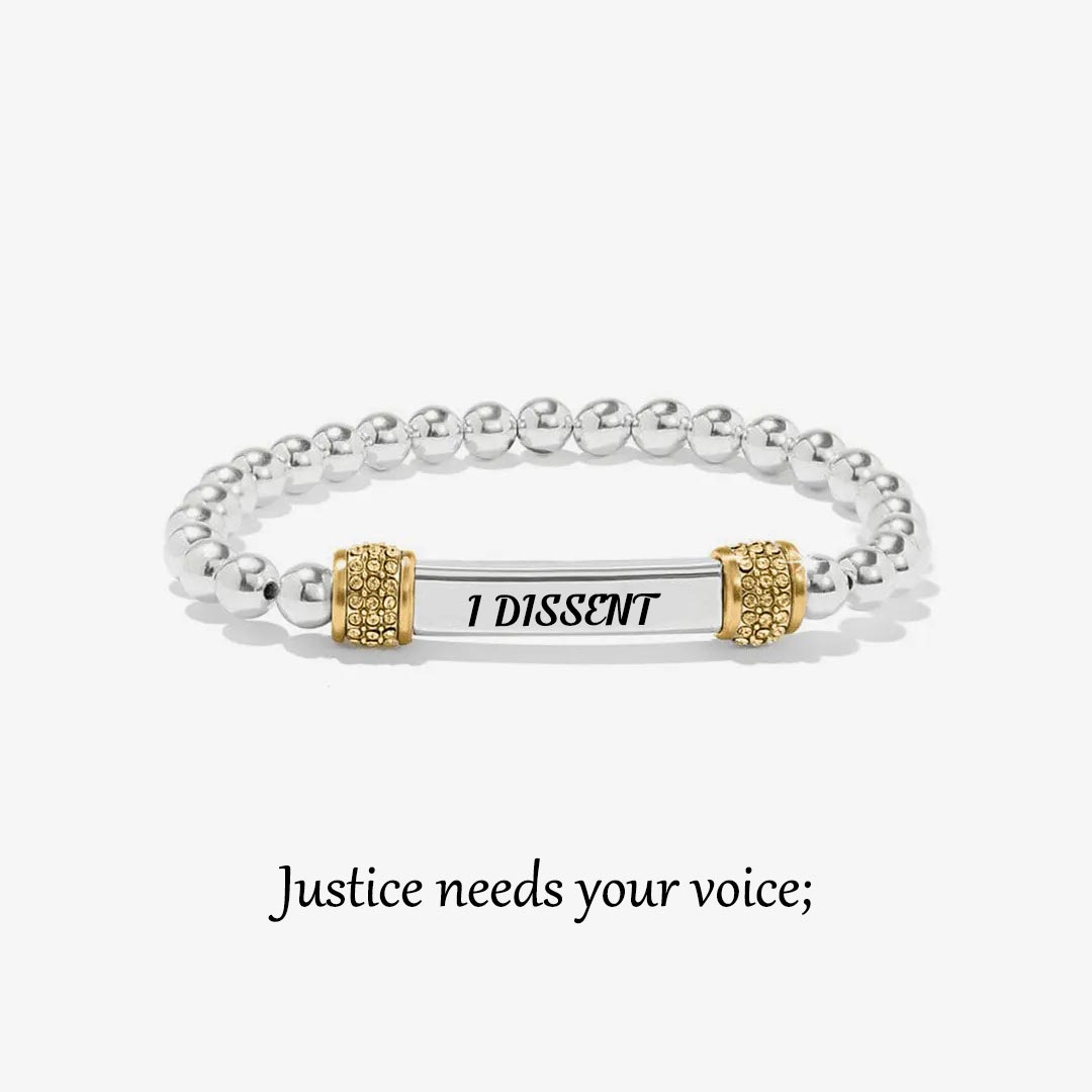 Justice needs your voice,not your silence Bead Bracelet