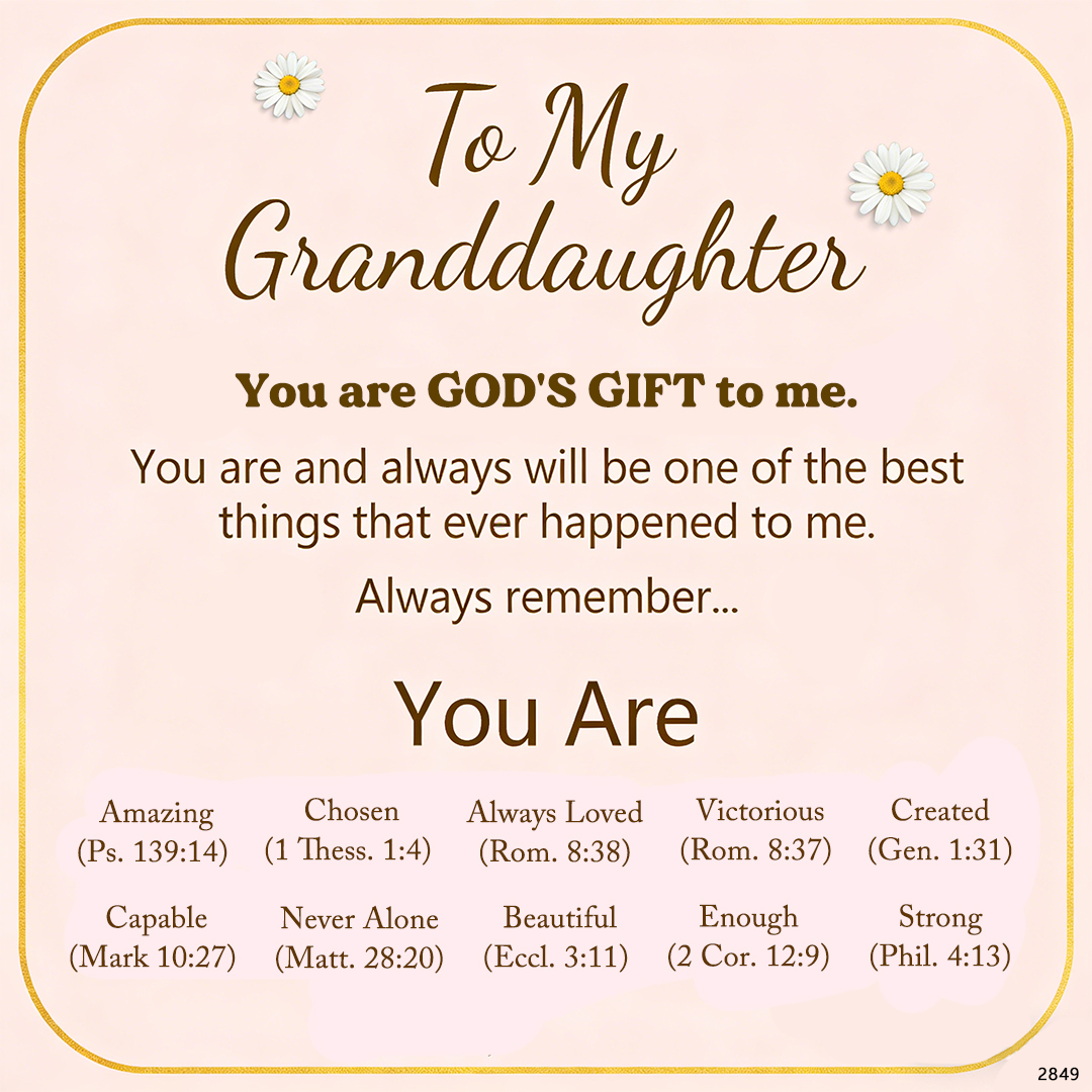 For Granddaughter - You Are GOD'S GIFT To Me Cross Bracelet