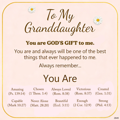 For Granddaughter - You Are GOD'S GIFT To Me Cross Bracelet