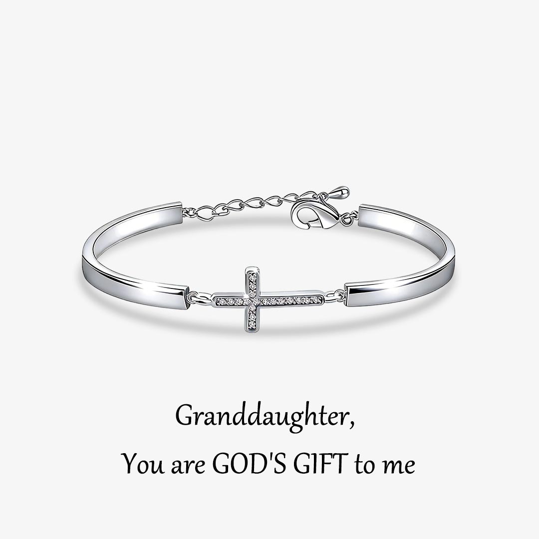For Granddaughter - You Are GOD'S GIFT To Me Cross Bracelet
